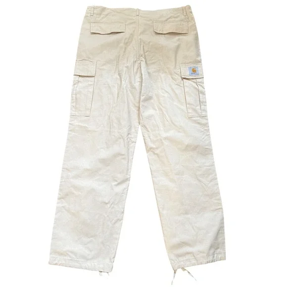 Carhartt WIP Hooded Sweat‎ Theory Ripstop Cargo Pants Tan Sz XL Utility Grunge